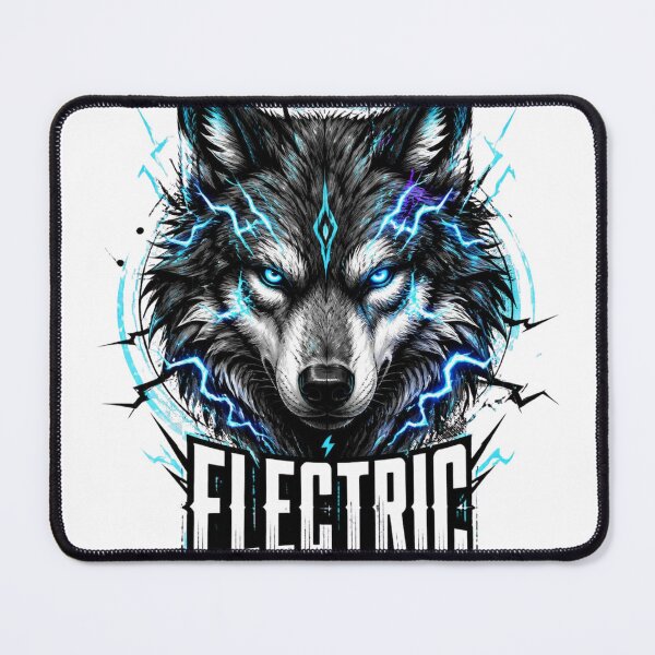 Item preview, Electric Soul Wolf – Futuristic Wolf Streetwear designed and sold by Brain shot.