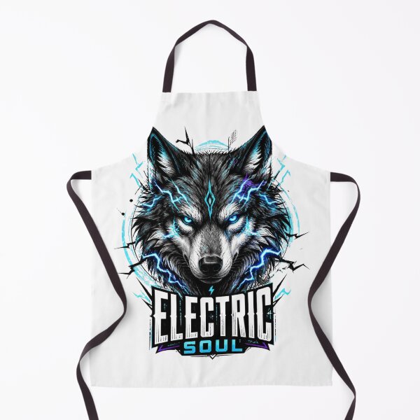Item preview, Electric Soul Wolf – Futuristic Wolf Streetwear designed and sold by Brain shot.