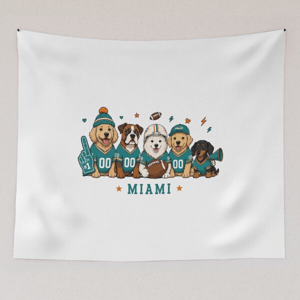 Item preview, Miami Football Dogs Cartoon Team Spirit Design designed and sold by SarahSanc43018.