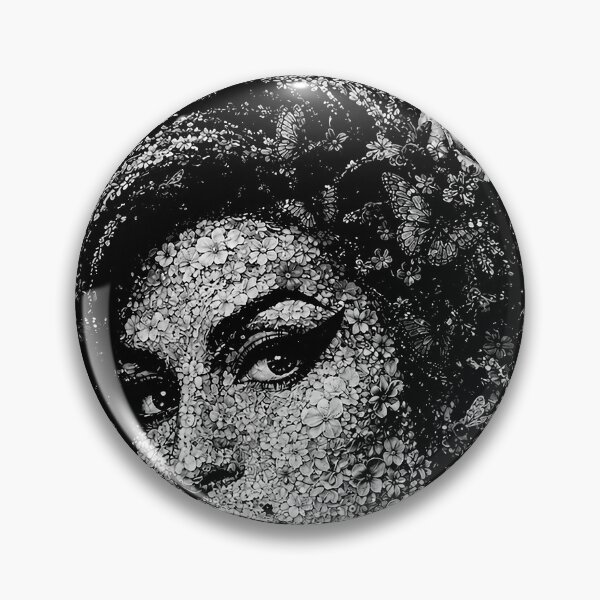 Item preview, Floral Beehive Soul Icon Black and White Mosaic Art designed and sold by Hen-C-Art.