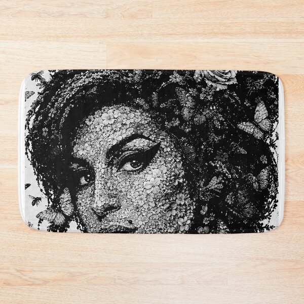 Item preview, Floral Beehive Soul Icon Black and White Mosaic Art designed and sold by Hen-C-Art.