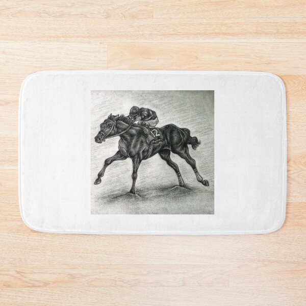 Item preview, Senor Buscador racehorse - with background designed and sold by Carmen Jimenez.