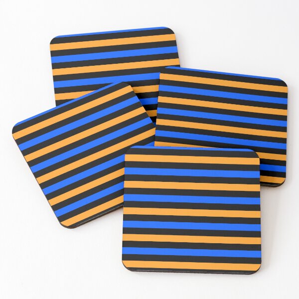 Item preview, Yellow And Blue Stripes Design Black  designed and sold by PatternTitan.