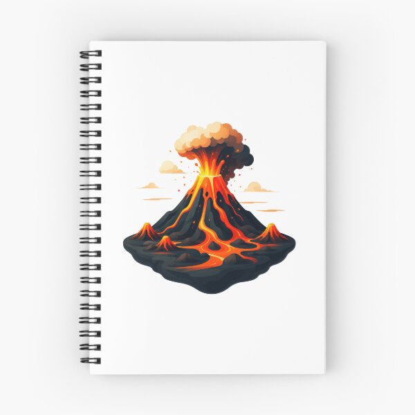 Item preview, Stylized Volcano Eruption with Glowing Lava River designed and sold by RiderSpoon.
