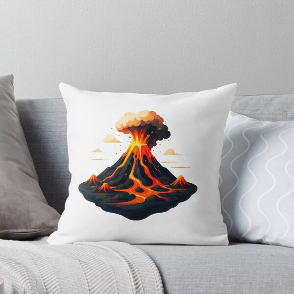 Item preview, Stylized Volcano Eruption with Glowing Lava River designed and sold by RiderSpoon.