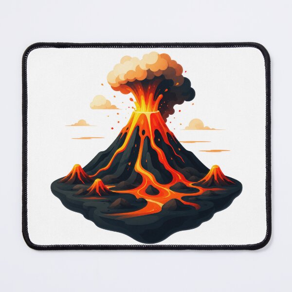 Item preview, Stylized Volcano Eruption with Glowing Lava River designed and sold by RiderSpoon.