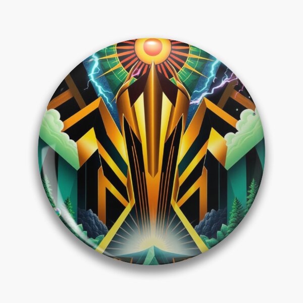 Item preview, ArtDeco monument with cosmic energy glow designed and sold by FotoworldEdel.