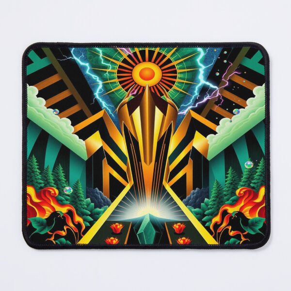 Item preview, ArtDeco monument with cosmic energy glow designed and sold by FotoworldEdel.