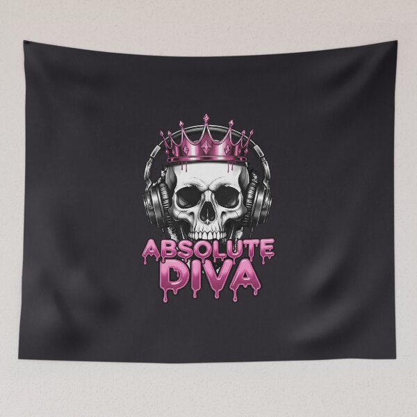 Item preview, Edgy Grunge Skull Absolute Diva Y2K Tiara Graphic designed and sold by DripCultureLab.