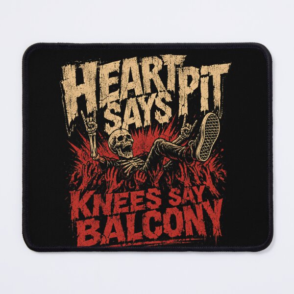 Item preview, Heartpit Says Knees Say Balcony Mosh Pit Concert Music Fan designed and sold by SkeletonsDanger.