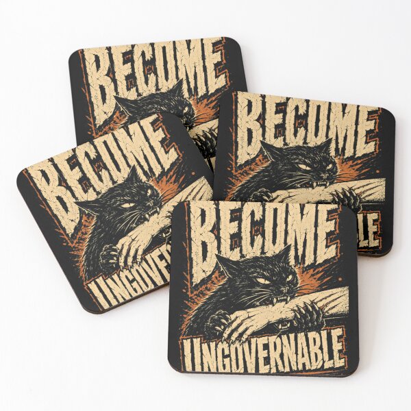 Item preview, Become Or Ungovernable Cat Rebel Defiance Independence designed and sold by SkeletonsDanger.