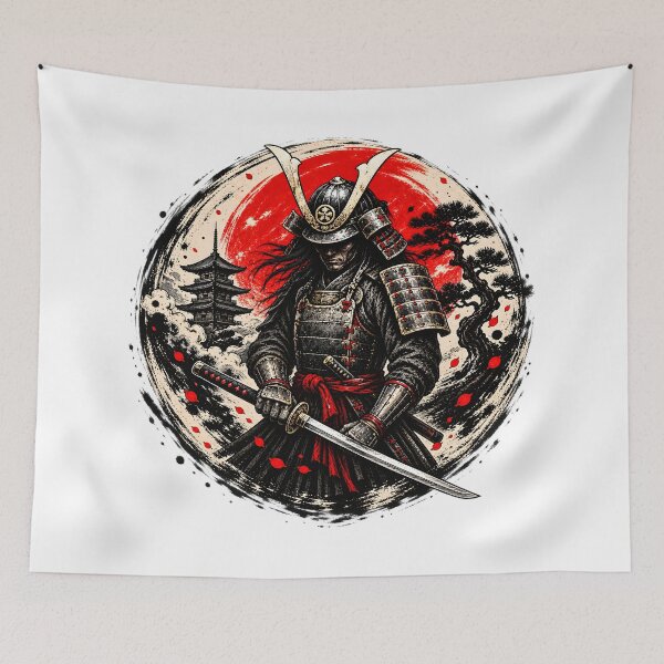 Item preview, Samurai Warrior Japanese Battle Emblem designed and sold by CreativeMindsetLab.