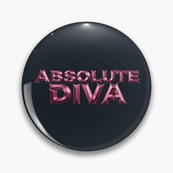 Item preview, Y2K Pink Liquid Chrome Absolute Diva Typography designed and sold by DripCultureLab.