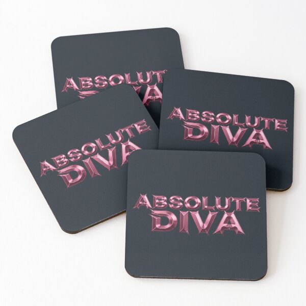 Item preview, Y2K Pink Liquid Chrome Absolute Diva Typography designed and sold by DripCultureLab.