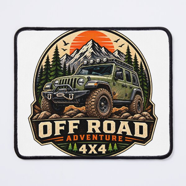 Item preview, Off Road Adventure 4x4 Mountain Emblem designed and sold by CreativeMindsetLab.