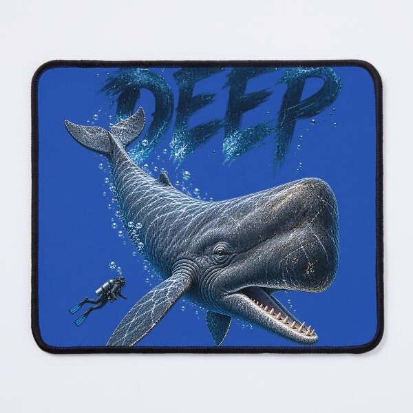 Item preview, Whale and diver in the deep sea designed and sold by Fingolfins Welt.