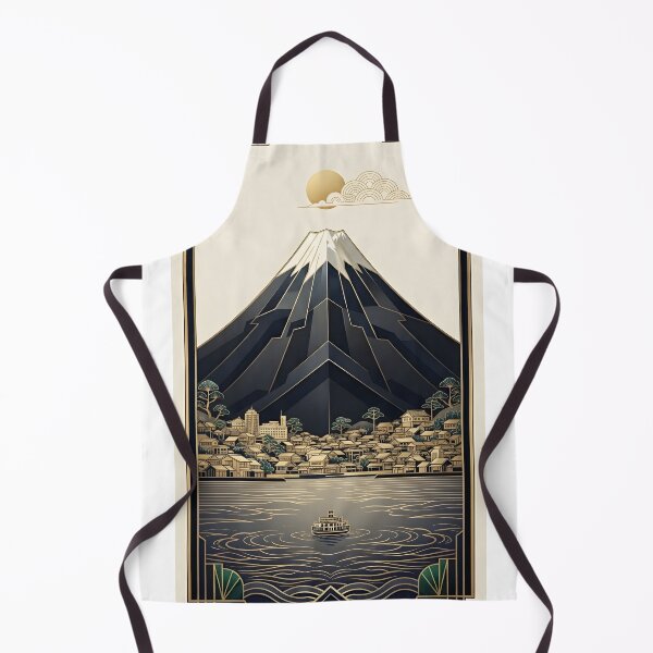Item preview, Mount Fuji Lake – Japan Art Deco Poster designed and sold by JAPANCE STUDIO.