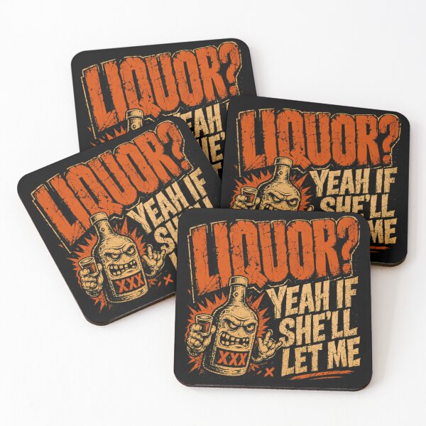 Item preview, Liquor? Yeah If She'll Let Me Funny Drinking Husband Relationship designed and sold by SkeletonsDanger.