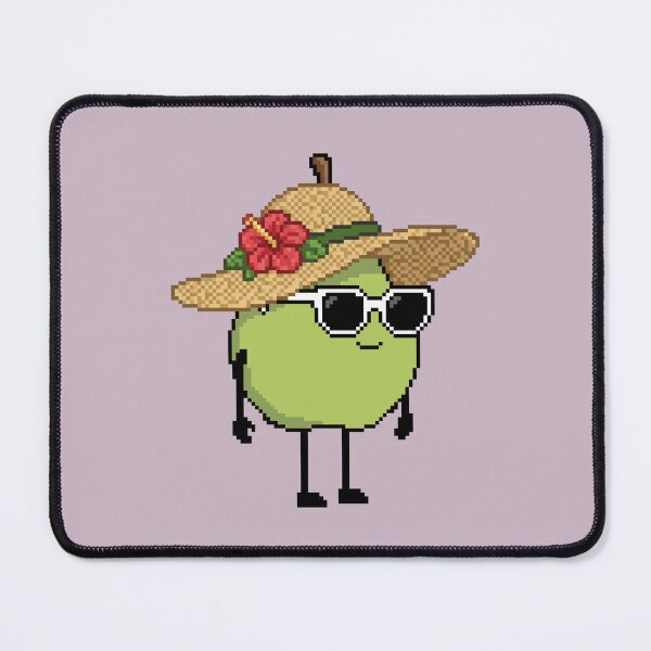 Item preview, European pear Pixel with a Straw Hat (GN) designed and sold by White Rim Mates.
