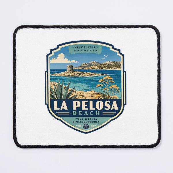 Item preview, La Pelosa Beach Sardinia Crystal Coast Wild Waters Timeless Shores Italy Travel Vacation Destination designed and sold by Simsimah26Parks.