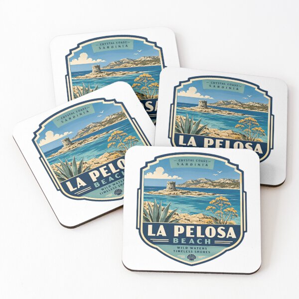 Item preview, La Pelosa Beach Sardinia Crystal Coast Wild Waters Timeless Shores Italy Travel Vacation Destination designed and sold by Simsimah26Parks.