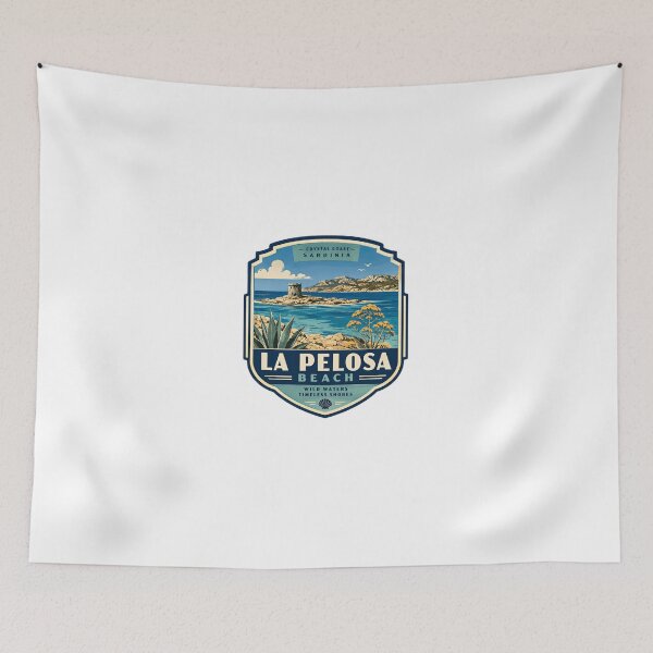 Item preview, La Pelosa Beach Sardinia Crystal Coast Wild Waters Timeless Shores Italy Travel Vacation Destination designed and sold by Simsimah26Parks.