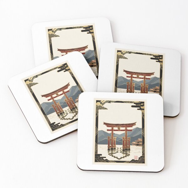 Item preview, Miyajima Torii Gate – Japan Art Deco Print designed and sold by JAPANCE STUDIO.