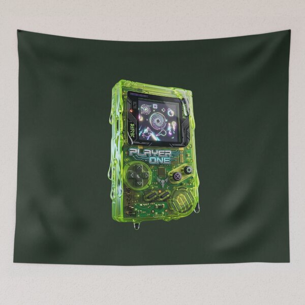 Item preview, Player One Y2K Melting Transparent Console designed and sold by DripCultureLab.