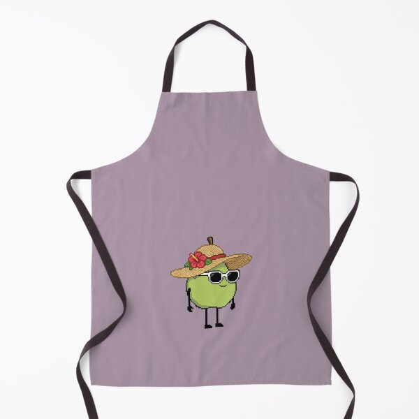 Item preview, European pear Pixel with a Straw Hat (RD) designed and sold by White Rim Mates.