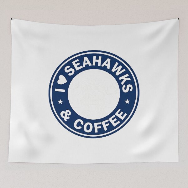 Item preview, Coastal Seahawk Coffee Emblem Vintage Sports Style designed and sold by Christina70921.