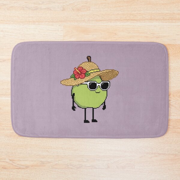 Item preview, European pear Pixel with a Straw Hat (YL) designed and sold by White Rim Mates.
