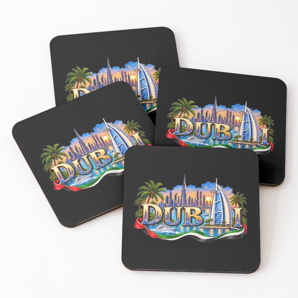 Item preview, Dubai Skyline – Burj Khalifa & Burj Al Arab UAE Travel Design designed and sold by SVALANART.