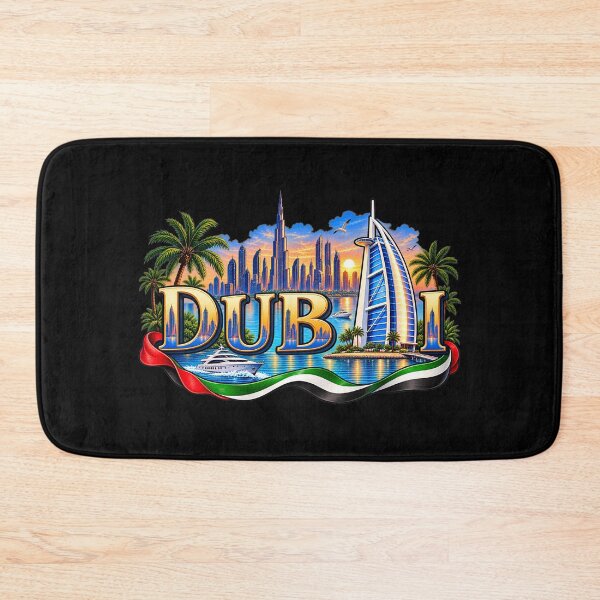 Item preview, Dubai Skyline – Burj Khalifa & Burj Al Arab UAE Travel Design designed and sold by SVALANART.
