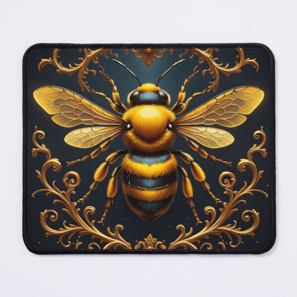 Item preview, Golden Bee Ornate Mandala Art designed and sold by ameetlumiere.