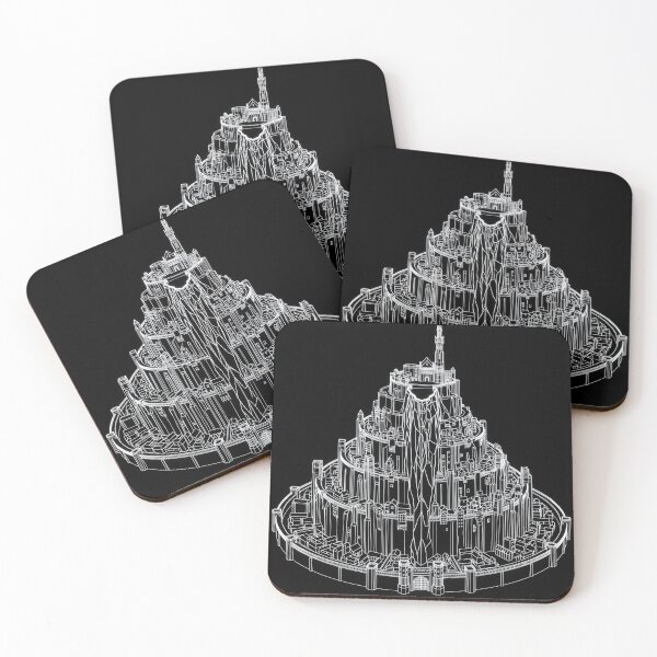 Item preview, White Tiered Mountain Fortress City designed and sold by KeremYurtseven.