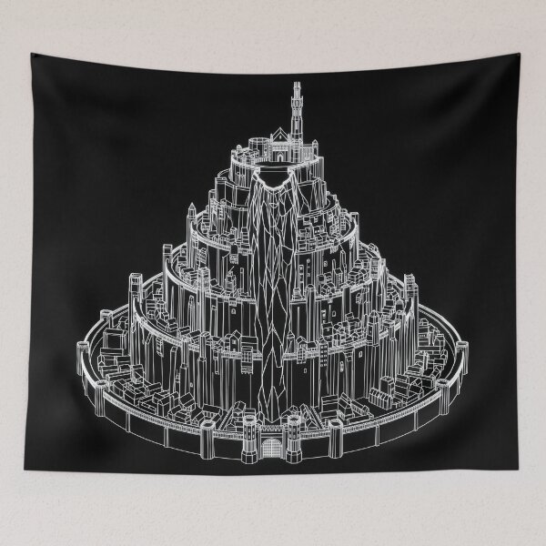 Item preview, White Tiered Mountain Fortress City designed and sold by KeremYurtseven.
