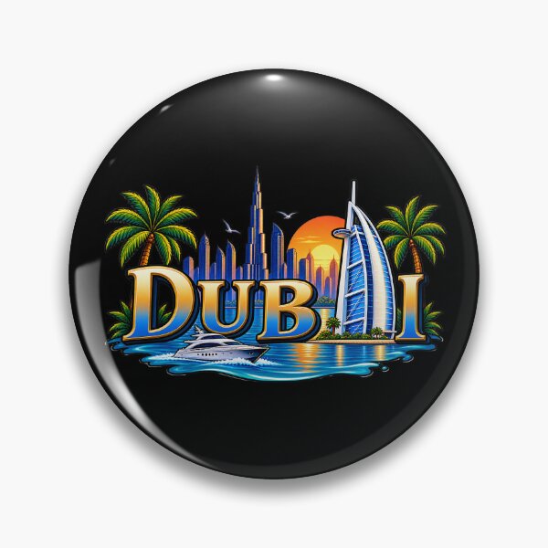 Item preview, Dubai Sunset – Skyline, Burj Al Arab & Palm Trees Travel Design designed and sold by SVALANART.
