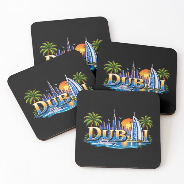 Item preview, Dubai Sunset – Skyline, Burj Al Arab & Palm Trees Travel Design designed and sold by SVALANART.
