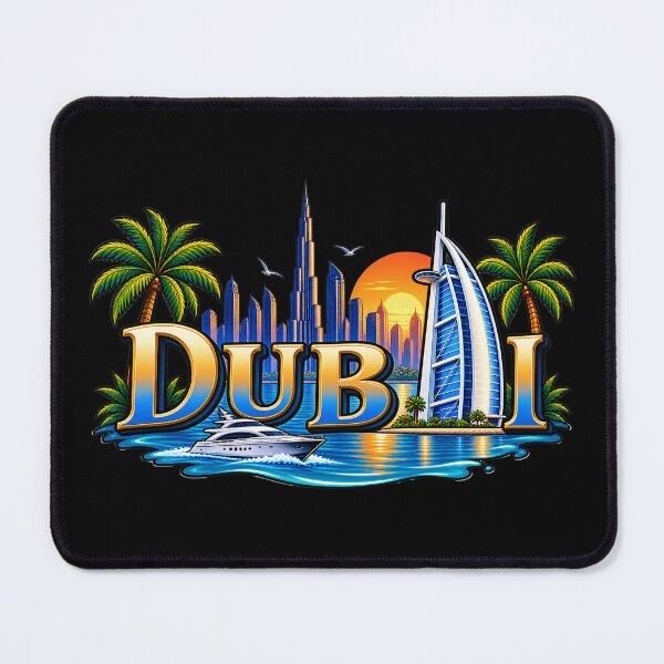 Item preview, Dubai Sunset – Skyline, Burj Al Arab & Palm Trees Travel Design designed and sold by SVALANART.