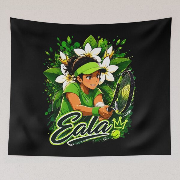 Item preview, Eala inspired tennis floral designed and sold by DreadFlockArt.