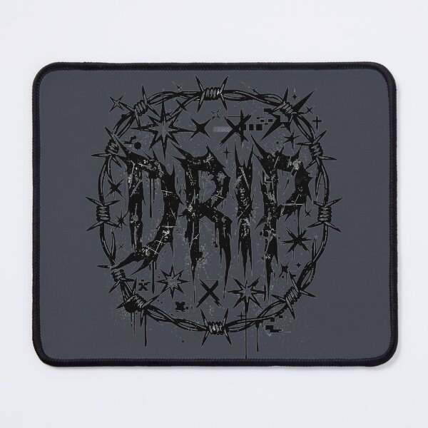 Item preview, DRIP Y2K Grunge Barbed Wire Typography designed and sold by DripCultureLab.