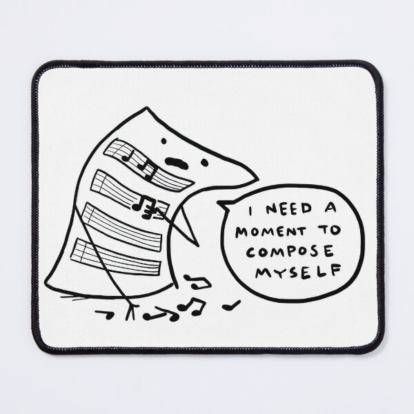 Item preview, I Need A Moment To Compose Myself Funny Music Pun designed and sold by JossDesign15.