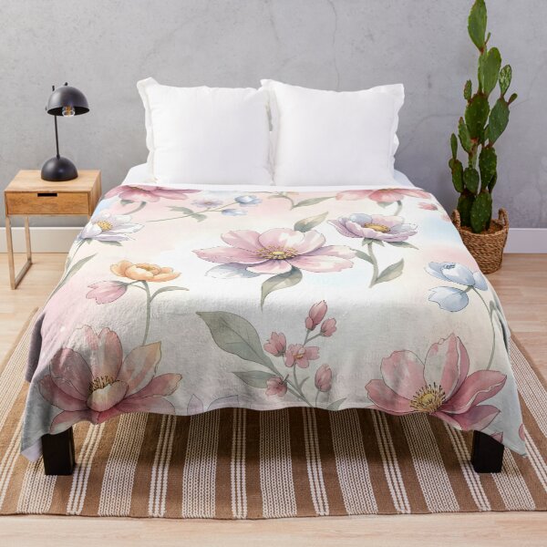 Item preview, Watercolor Pastel Floral Boho Pattern designed and sold by ZanyPaintbrush.