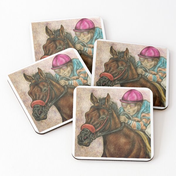 Item preview, Come Dancing racehorse - with backround designed and sold by Carmen Jimenez.