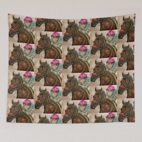Item preview, Come Dancing racehorse - with backround designed and sold by Carmen Jimenez.