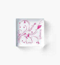 Breast Cancer Warrior Acrylic Block