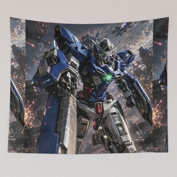 Item preview, Gundam 00 Setsuna F. Seiei Blue Mobile Suit Mecha Battle Artwork designed and sold by Dyan4.