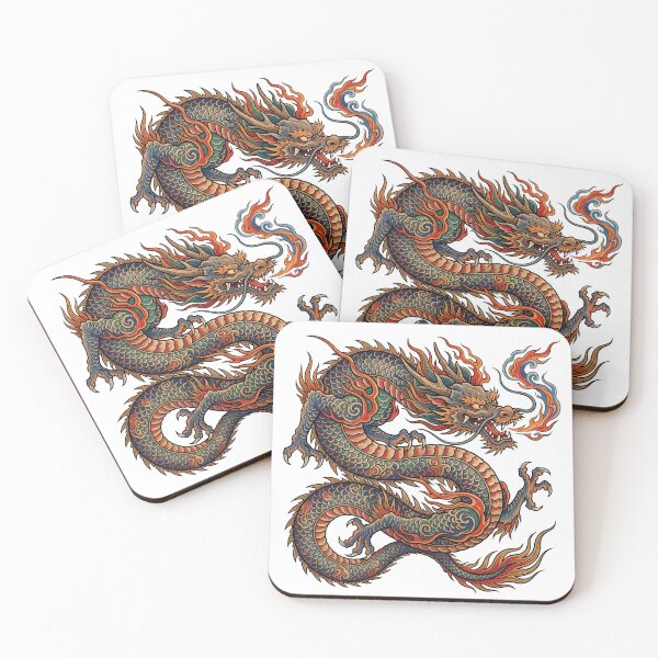 Item preview, A Japanese Dragon in the Ukiyo-e Style designed and sold by whiteblackcat.