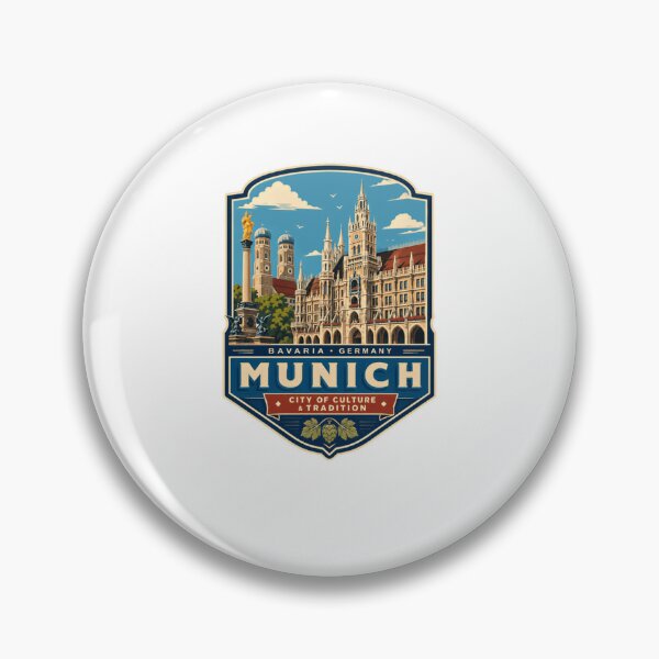 Item preview, Munich Bavaria Germany City Of Culture & Tradition Travel Landmark designed and sold by Star3NowForMe.