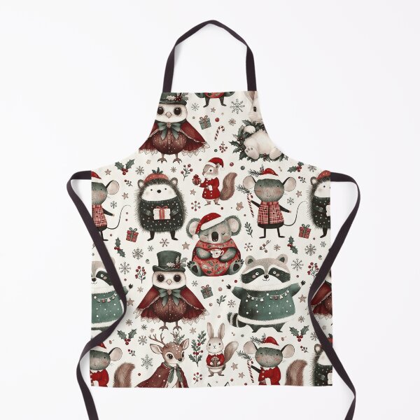 Item preview, Watercolor Christmas Woodland Animals Pattern designed and sold by Steele-Art.